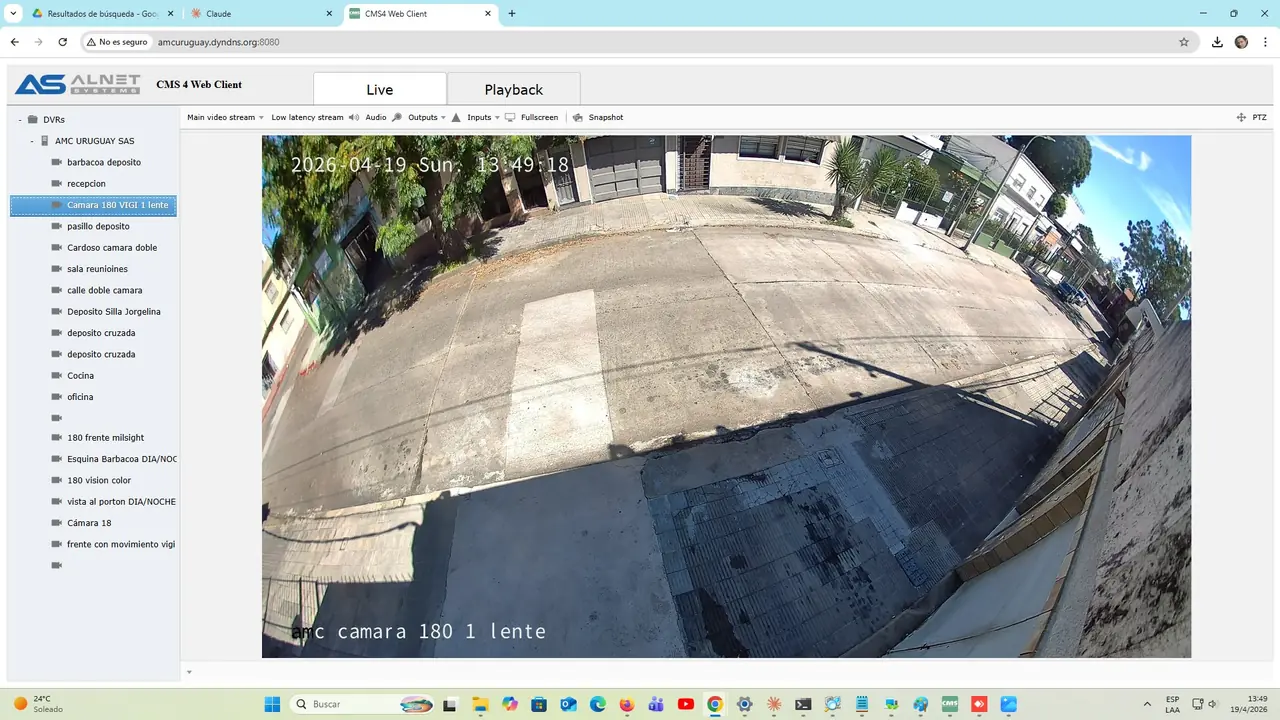Vista en vivo desde navegador web — AMC CMS4